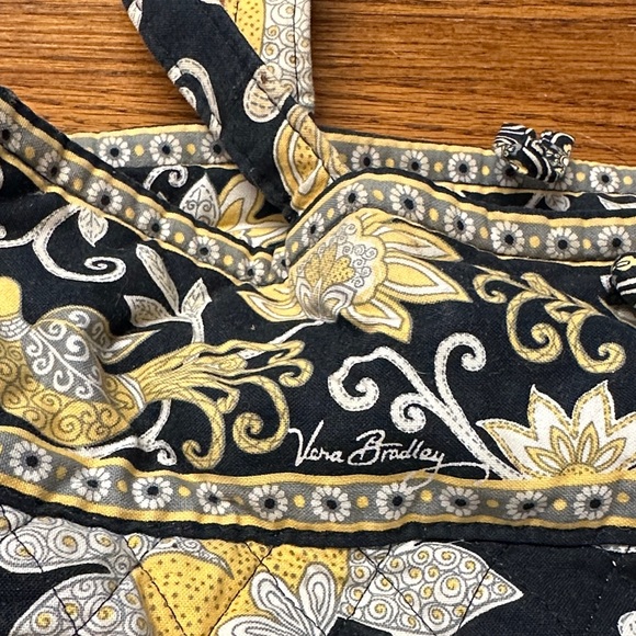 Vera Bradley Black and Gold Floral Shoulder Bag - Picture 2 of 6